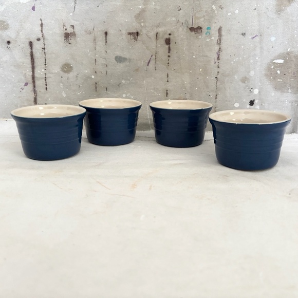 Le Creuset Kitchen Le Creuset Blue Ramekins Mini Custard Cup
